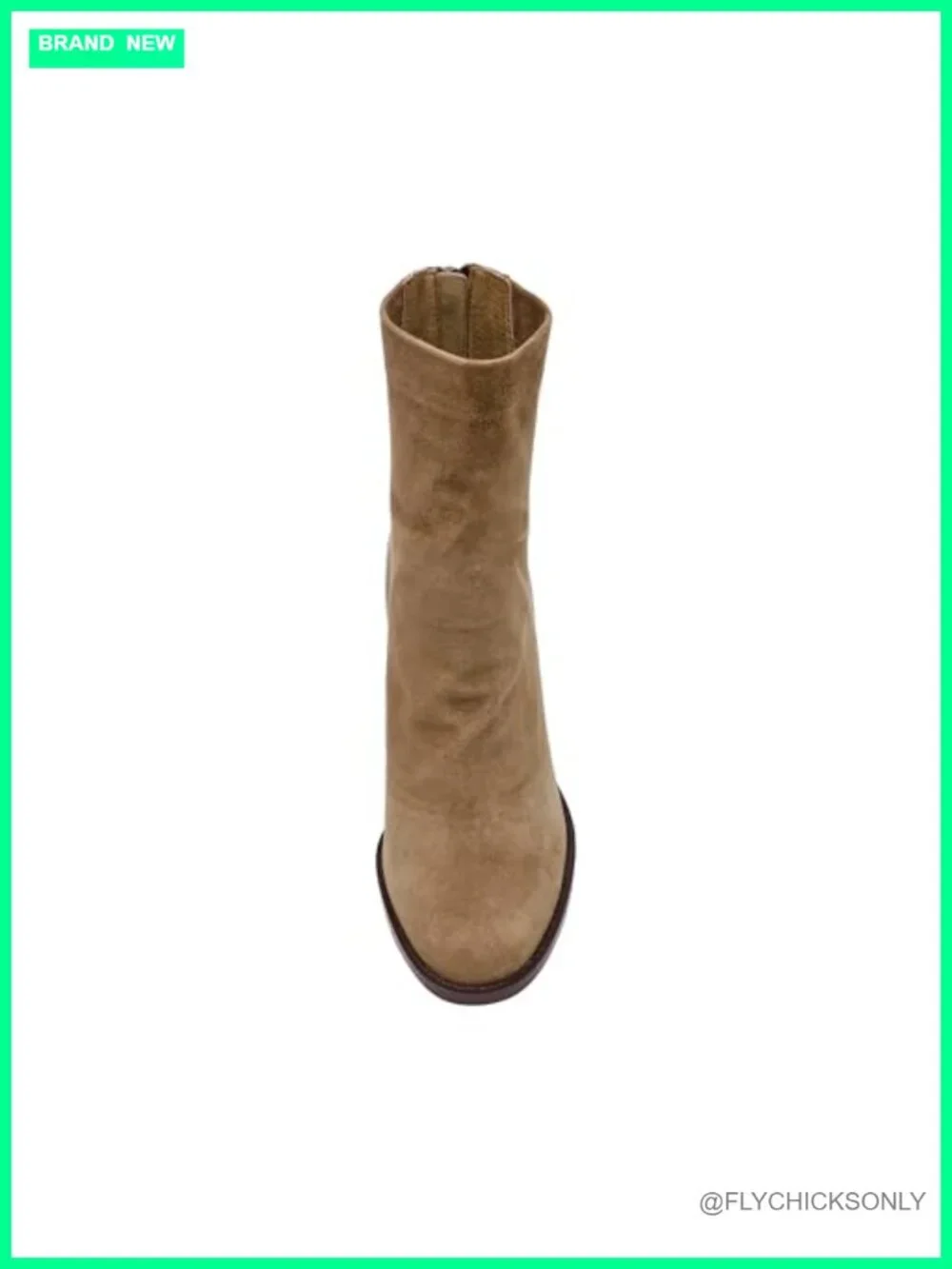 Suede Ankle Bootie with Block Heel and Closed Toe